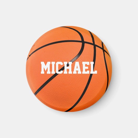 Basketball Ihr Name Magnet (Vorne)
