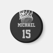 Basketball Ihr Name Magnet (Vorne)