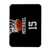 Basketball Ihr Name Magnet (Vertikal)