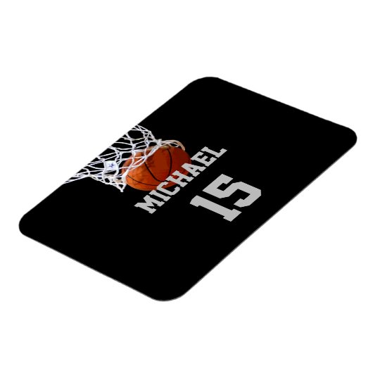 Basketball Ihr Name Magnet (Linke Seite)