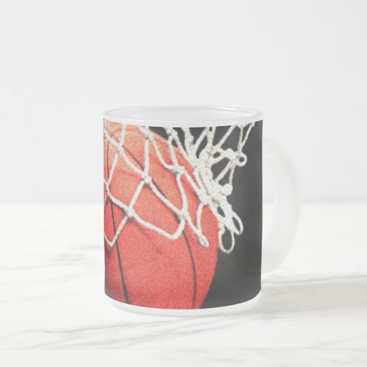 Basketball Ihr Name Mattglastasse (VorderseiteRechts)