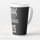 Basketball Ihr Name Milchtasse (Rechte Ecke)