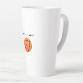Basketball Ihr Name Milchtasse (Rechte Ecke)