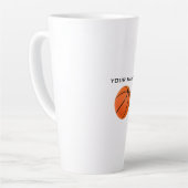 Basketball Ihr Name Milchtasse (Linke Ecke)