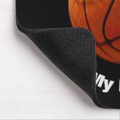 Basketball Ihr Name Mousepad (Ecke)