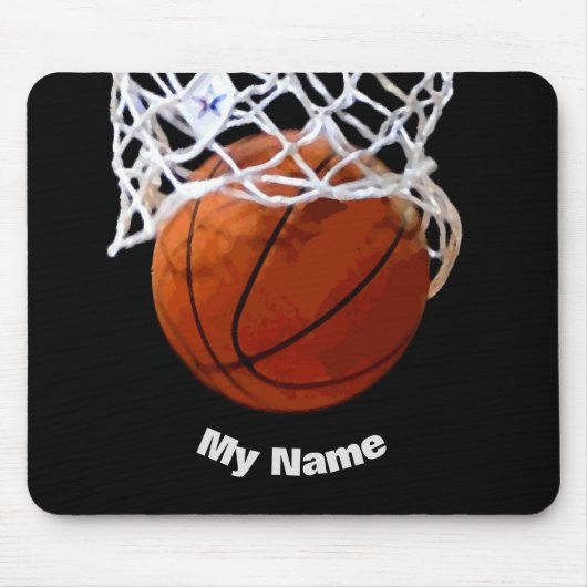 Basketball Ihr Name Mousepad (Vorne)