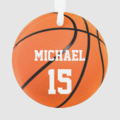 Basketball Ihr Name Ornament (Rückseite)