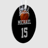 Basketball Ihr Name Ornament (Vorderseite)