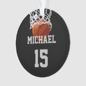 Basketball Ihr Name Ornament (Vorderseite)