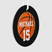 Basketball Ihr Name Ornament (Vorderseite)