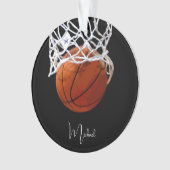 Basketball Ihr Name Ornament (Vorderseite)