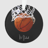 Basketball Ihr Name Ornament (Vorderseite)