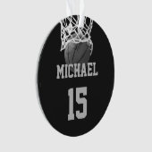 Basketball Ihr Name Ornament (Vorderseite)