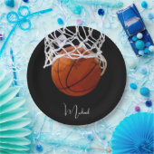 Basketball Ihr Name Pappteller (Party)