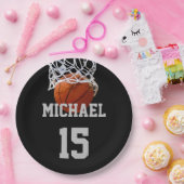 Basketball Ihr Name Pappteller (Party)