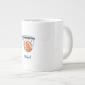 Basketball Ihr Name Persönlich Jumbo-Tasse (Vorderseite Rechts)