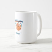 Basketball Ihr Name Persönlich Kaffeetasse (VorderseiteRechts)