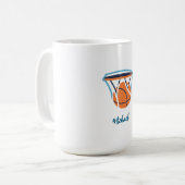 Basketball Ihr Name Persönlich Kaffeetasse (Vorderseite Links)