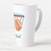 Basketball Ihr Name Persönlich Milchtasse (Rechte Ecke)