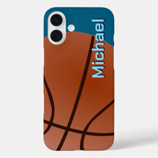 Basketball Ihr Name Persönliche Daten Case-Mate iPhone Hülle (Rückseite)