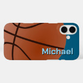 Basketball Ihr Name Persönliche Daten Case-Mate iPhone Hülle (Rückseite (Horizontal))