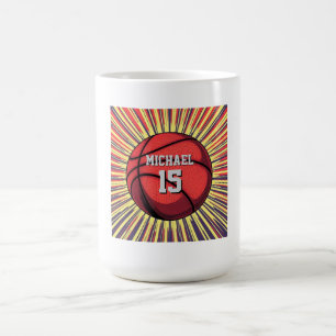 Basketball Ihr Name Pop Kunst Kaffeetasse