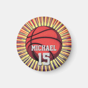 Basketball Ihr Name Pop Kunst Magnet
