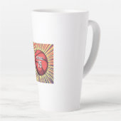 Basketball Ihr Name Pop Kunst Milchtasse (Rechte Ecke)
