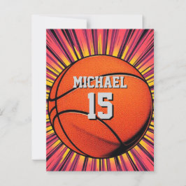 Basketball Ihr Name Pop Kunst Postkarte