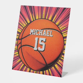 Basketball Ihr Name Pop Kunst Sockelschild