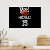 Basketball Ihr Name Poster (Küche)