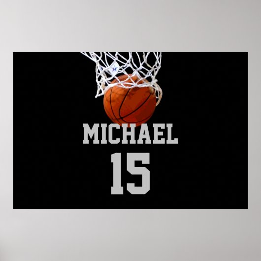 Basketball Ihr Name Poster (Vorne)