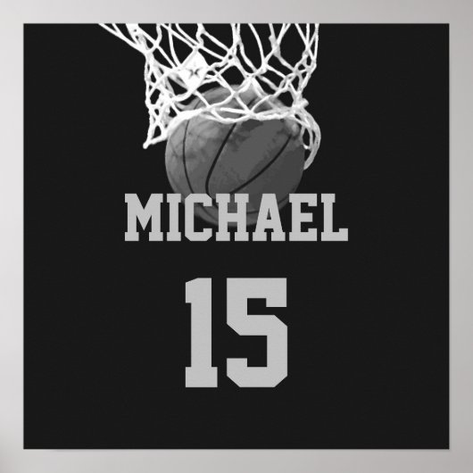 Basketball Ihr Name Poster (Vorne)