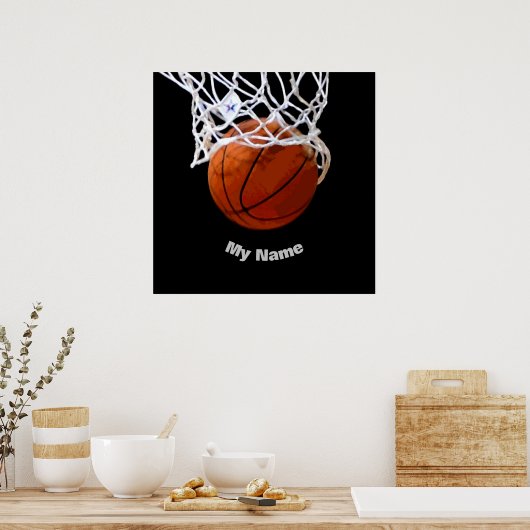 Basketball Ihr Name Poster (Küche)