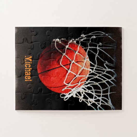 Basketball Ihr Name Puzzle (Horizontal)