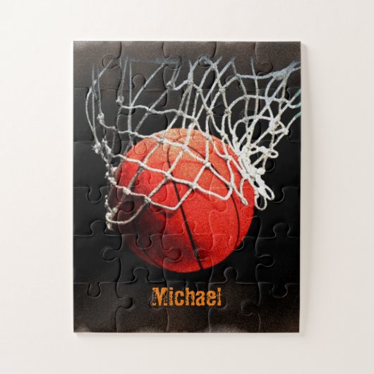 Basketball Ihr Name Puzzle (Vertikal)