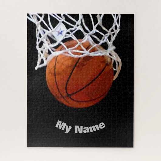 Basketball Ihr Name Puzzle (Vertikal)