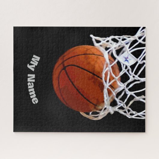 Basketball Ihr Name Puzzle (Horizontal)