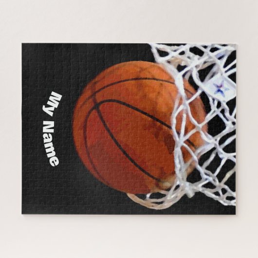 Basketball Ihr Name Puzzle (Horizontal)