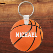 Basketball Ihr Name Schlüsselanhänger (Vorderseite)