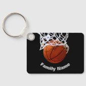 Basketball Ihr Name Schlüsselanhänger (Rückseite)