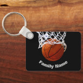Basketball Ihr Name Schlüsselanhänger (Rückseite)