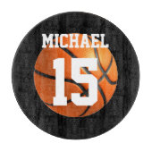 Basketball Ihr Name Schneidebrett (Vorderseite)