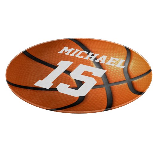 Basketball Ihr Name Schneidebrett (Ecke)