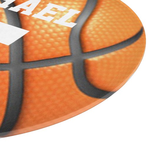 Basketball Ihr Name Schneidebrett (Ecke)