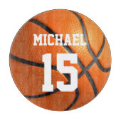 Basketball Ihr Name Schneidebrett (Vorderseite)