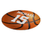 Basketball Ihr Name Schneidebrett (Ecke)