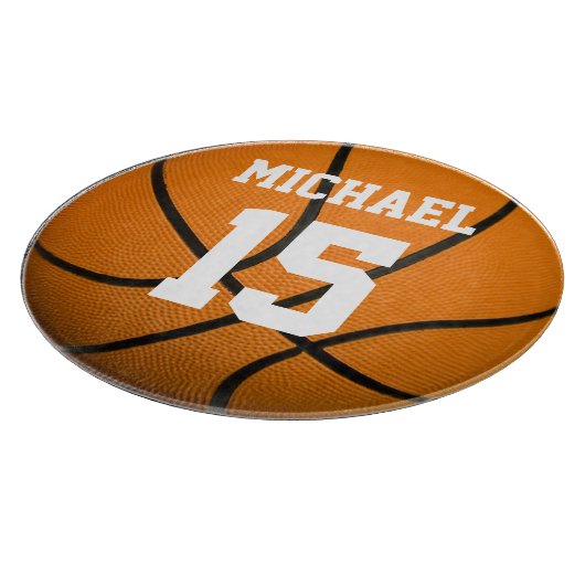 Basketball Ihr Name Schneidebrett (Ecke)