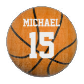 Basketball Ihr Name Schneidebrett (Vorderseite)