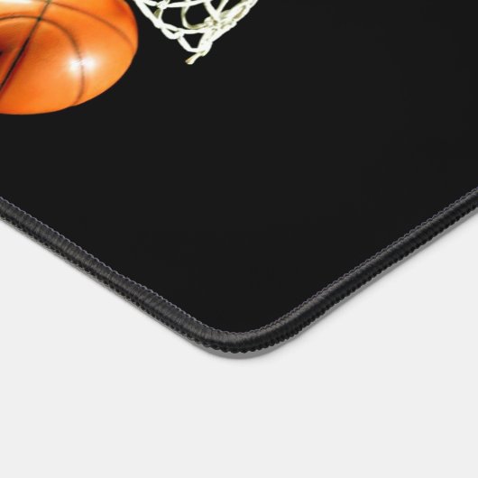 Basketball Ihr Name Schreibtischunterlage (Ecke)